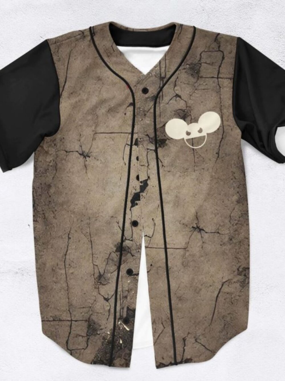 Deadmau5 Grunge Dark Splatter Sublimated Rave Baseball Jersey